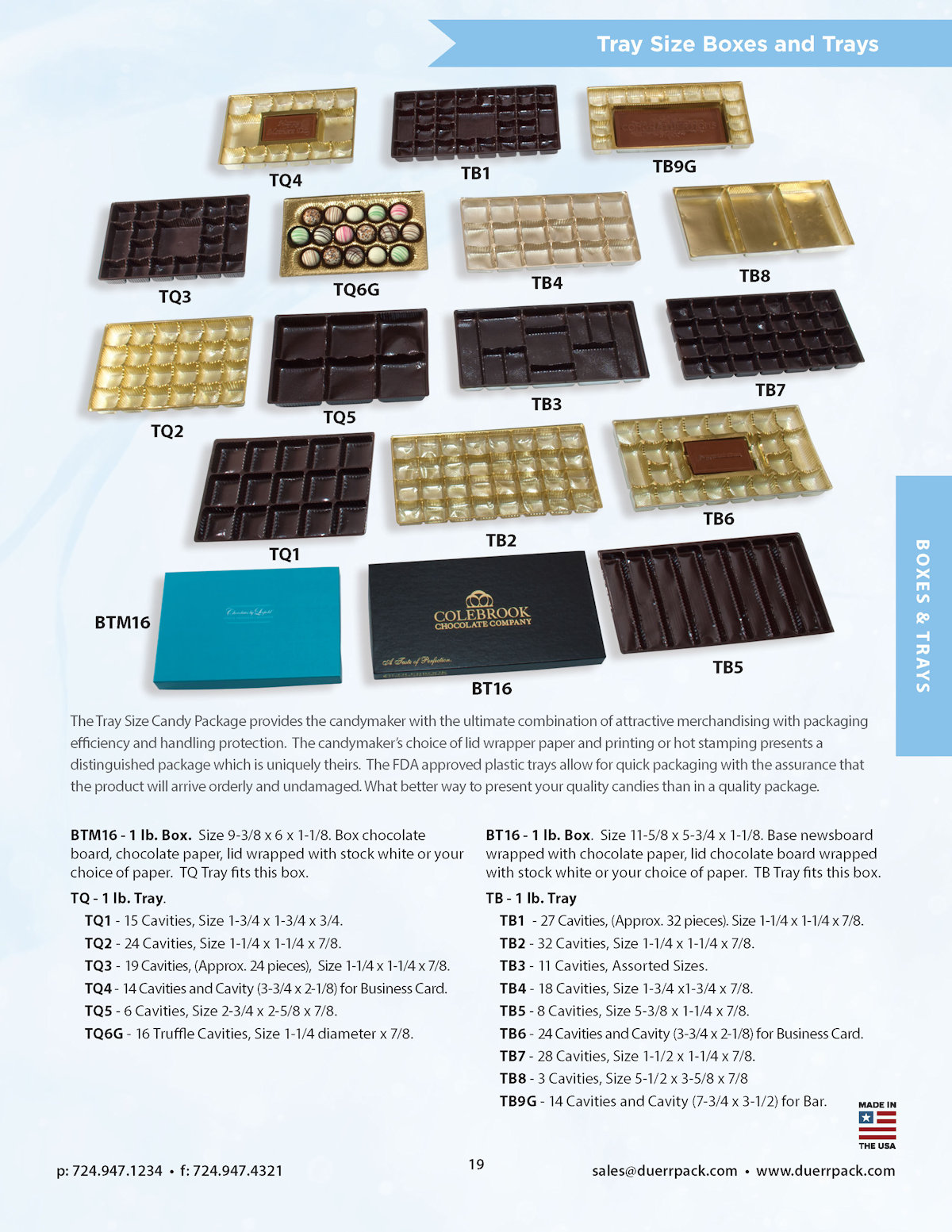 Tray Size Boxes and Trays 